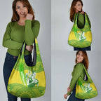 Australian Diamonds Netball Grocery Bag Indigenous Aboriginal Art Style Dot Pattern Graphics