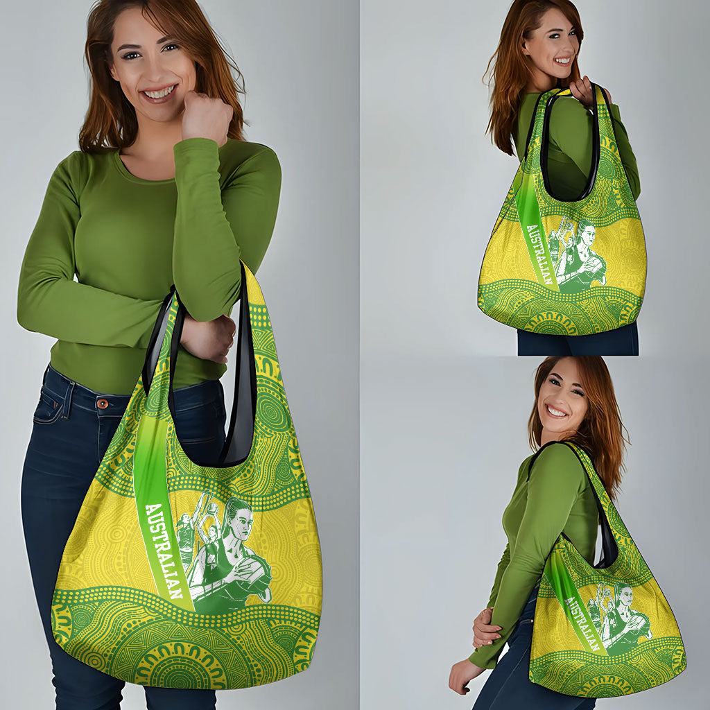Australian Diamonds Netball Grocery Bag Indigenous Aboriginal Art Style Dot Pattern Graphics