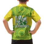 Australian Diamonds Netball Hawaiian Shirt Indigenous Aboriginal Art Style Dot Pattern Graphics