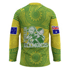 Australian Diamonds Netball Hockey Jersey Indigenous Aboriginal Art Style Dot Pattern Graphics