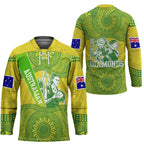 Australian Diamonds Netball Hockey Jersey Indigenous Aboriginal Art Style Dot Pattern Graphics