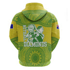 Australian Diamonds Netball Hoodie Indigenous Aboriginal Art Style Dot Pattern Graphics