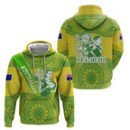 Australian Diamonds Netball Hoodie Indigenous Aboriginal Art Style Dot Pattern Graphics