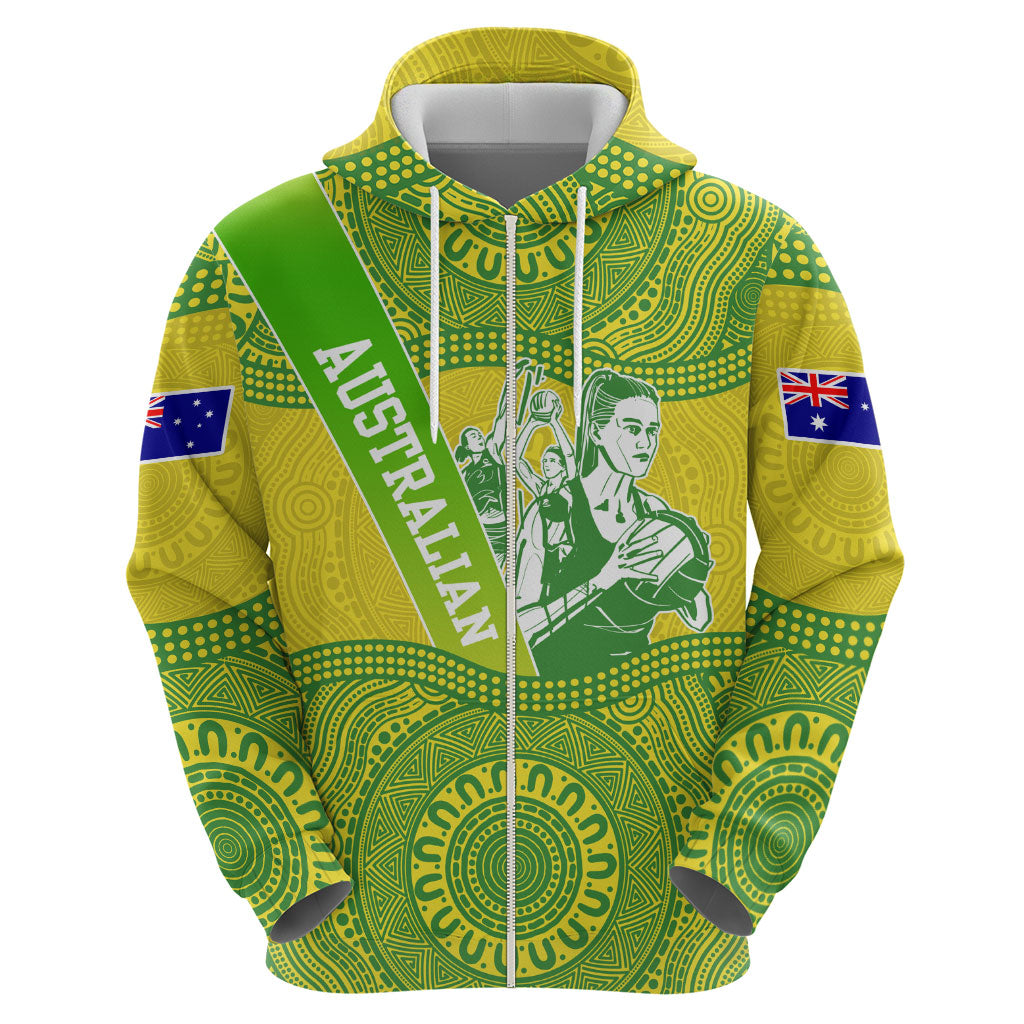 Australian Diamonds Netball Hoodie Indigenous Aboriginal Art Style Dot Pattern Graphics