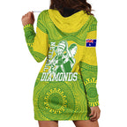 Australian Diamonds Netball Hoodie Dress Indigenous Aboriginal Art Style Dot Pattern Graphics