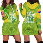 Australian Diamonds Netball Hoodie Dress Indigenous Aboriginal Art Style Dot Pattern Graphics