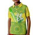 Australian Diamonds Netball Kid Polo Shirt Indigenous Aboriginal Art Style Dot Pattern Graphics