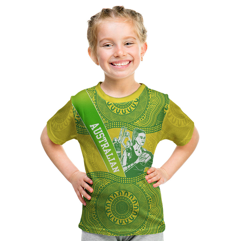 Australian Diamonds Netball Kid T Shirt Indigenous Aboriginal Art Style Dot Pattern Graphics