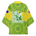 Australian Diamonds Netball Kimono Indigenous Aboriginal Art Style Dot Pattern Graphics