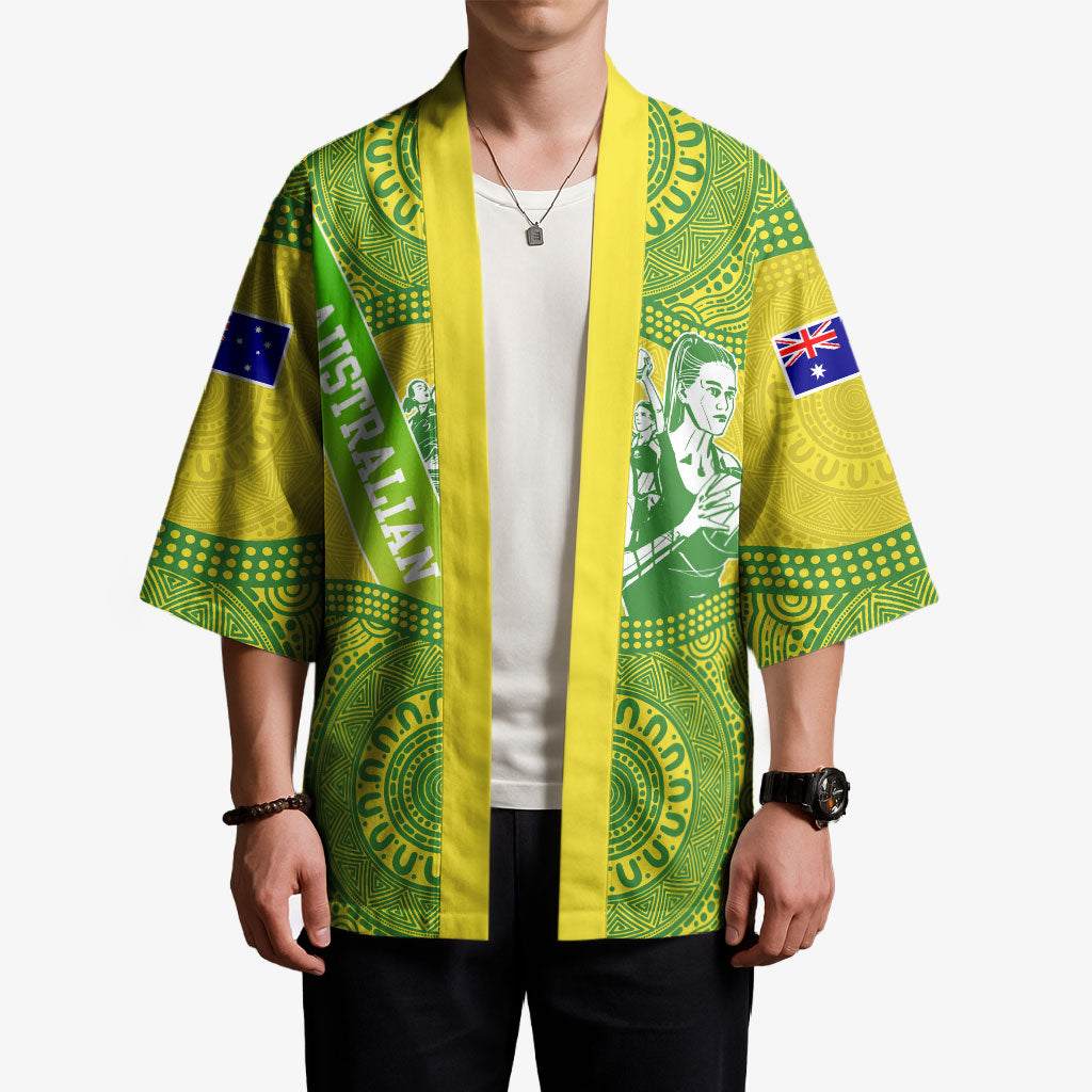 Australian Diamonds Netball Kimono Indigenous Aboriginal Art Style Dot Pattern Graphics