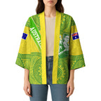 Australian Diamonds Netball Kimono Indigenous Aboriginal Art Style Dot Pattern Graphics