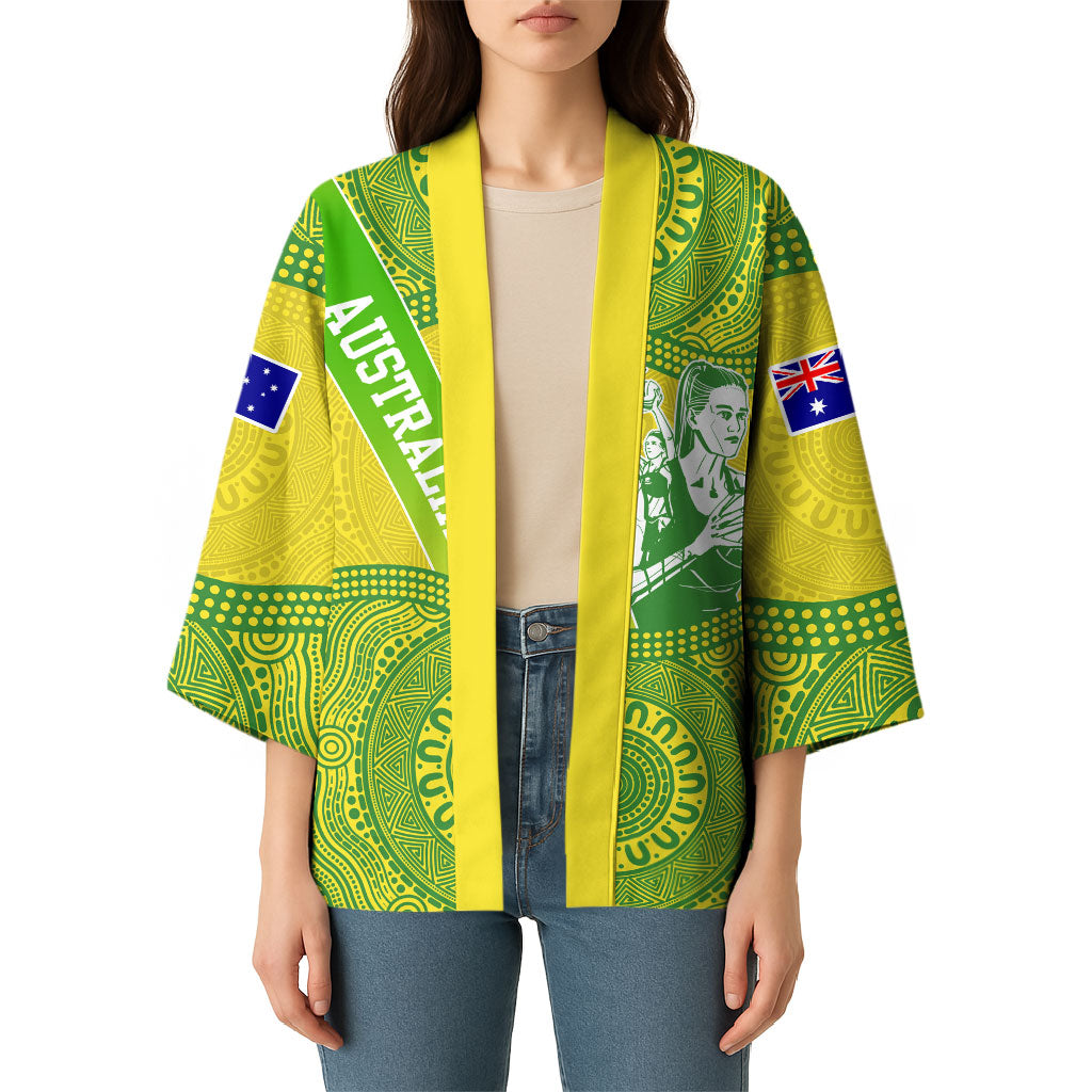 Australian Diamonds Netball Kimono Indigenous Aboriginal Art Style Dot Pattern Graphics