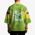 Australian Diamonds Netball Kimono Indigenous Aboriginal Art Style Dot Pattern Graphics