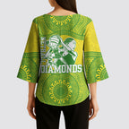 Australian Diamonds Netball Kimono Sleeve Blouse Indigenous Aboriginal Art Style Dot Pattern Graphics
