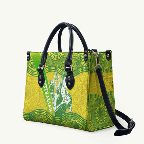 Australian Diamonds Netball Leather Bag Indigenous Aboriginal Art Style Dot Pattern Graphics