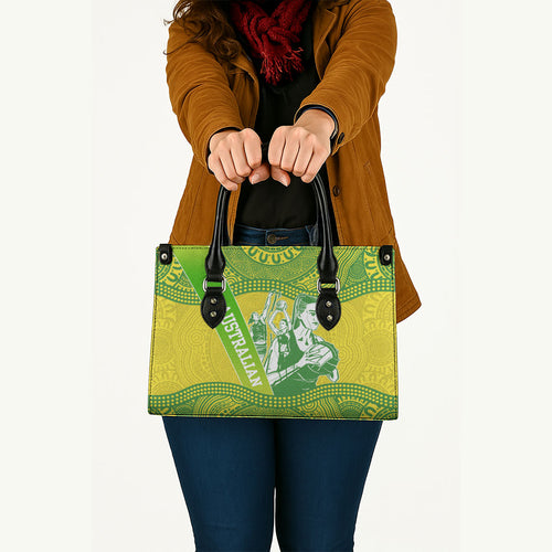 Australian Diamonds Netball Leather Bag Indigenous Aboriginal Art Style Dot Pattern Graphics