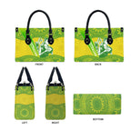 Australian Diamonds Netball Leather Bag Indigenous Aboriginal Art Style Dot Pattern Graphics