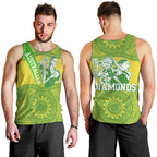 Australian Diamonds Netball Men Tank Top Indigenous Aboriginal Art Style Dot Pattern Graphics
