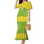 Australian Diamonds Netball Mermaid Dress Indigenous Aboriginal Art Style Dot Pattern Graphics