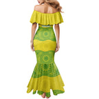 Australian Diamonds Netball Mermaid Dress Indigenous Aboriginal Art Style Dot Pattern Graphics