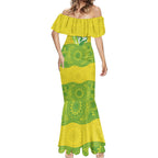 Australian Diamonds Netball Mermaid Dress Indigenous Aboriginal Art Style Dot Pattern Graphics