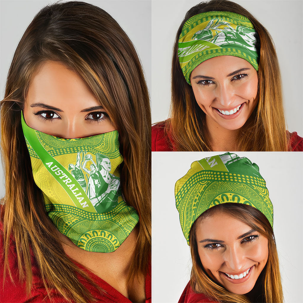 Australian Diamonds Netball Neck Gaiter Indigenous Aboriginal Art Style Dot Pattern Graphics