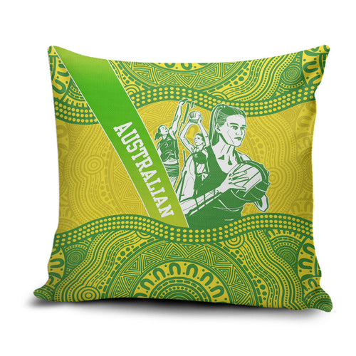 Australian Diamonds Netball Pillow Cover Indigenous Aboriginal Art Style Dot Pattern Graphics