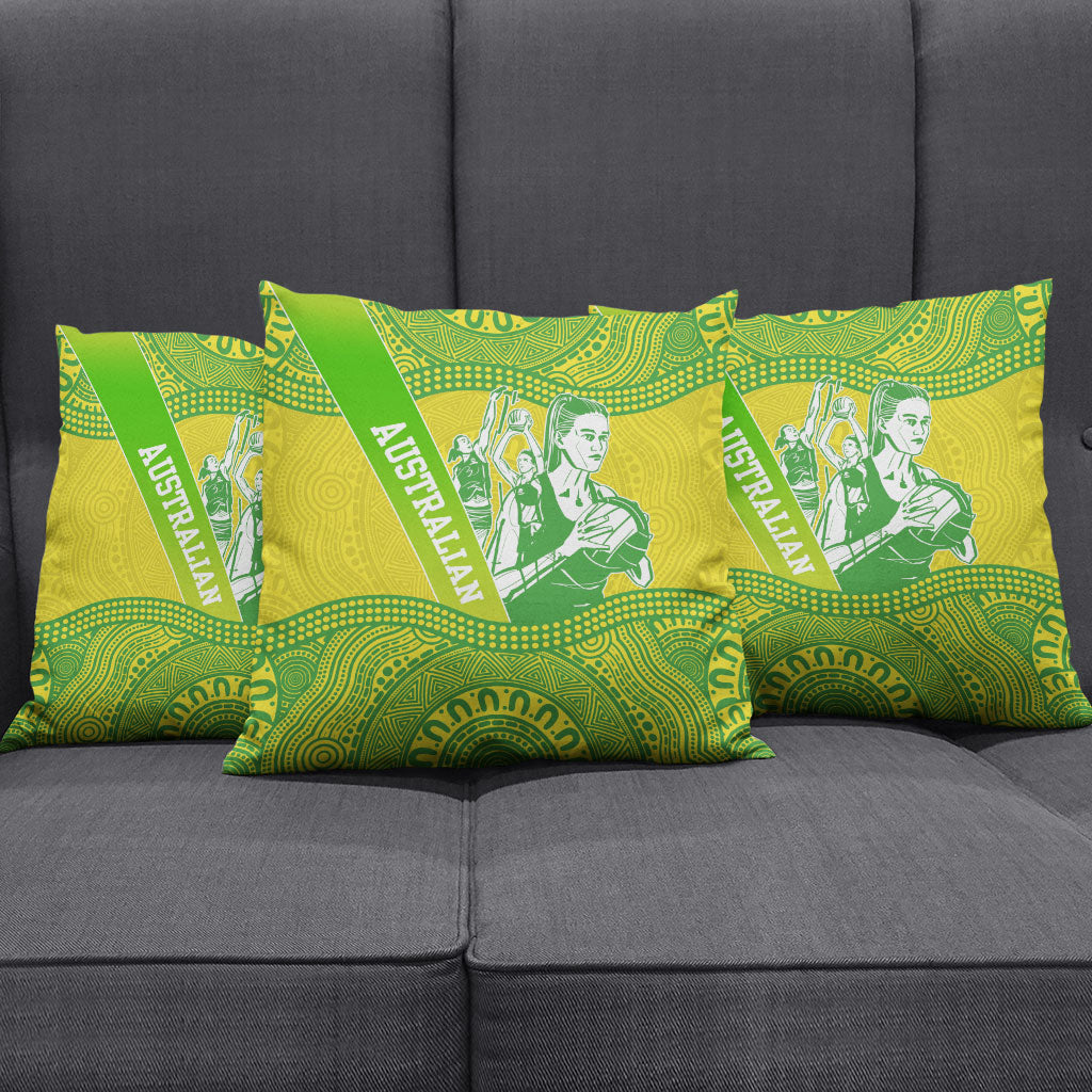 Australian Diamonds Netball Pillow Cover Indigenous Aboriginal Art Style Dot Pattern Graphics