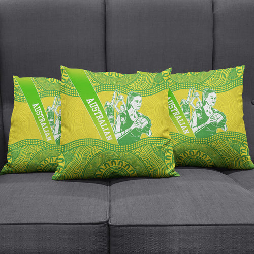Australian Diamonds Netball Pillow Cover Indigenous Aboriginal Art Style Dot Pattern Graphics