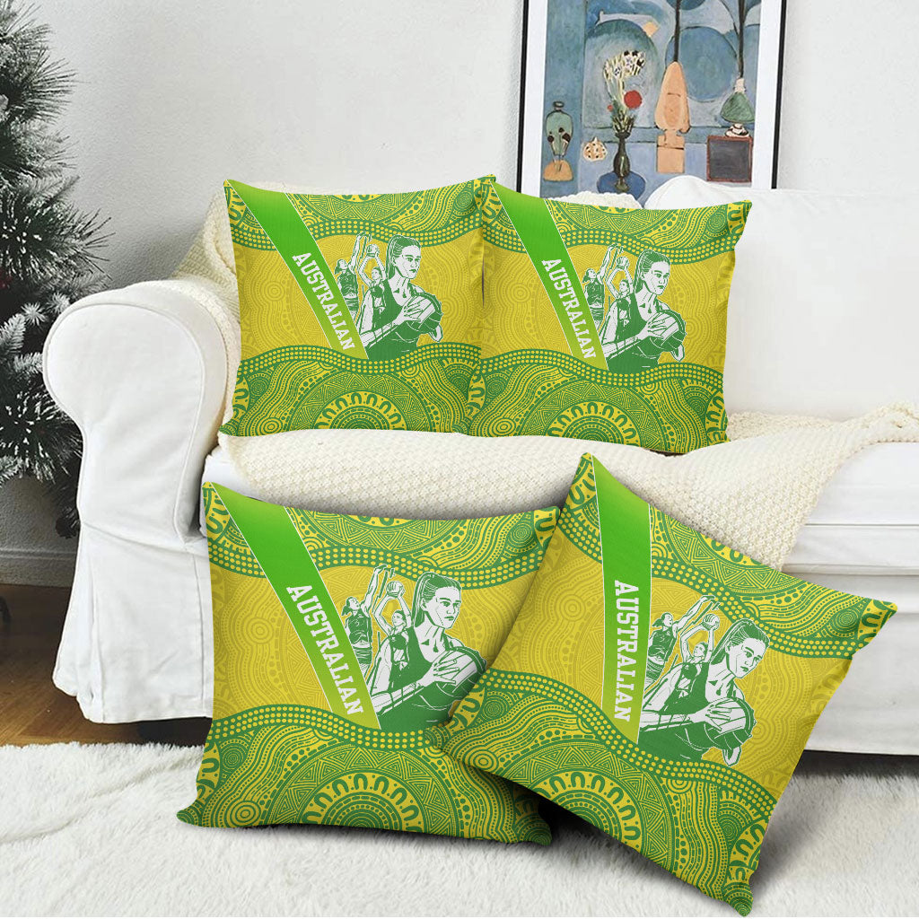 Australian Diamonds Netball Pillow Cover Indigenous Aboriginal Art Style Dot Pattern Graphics