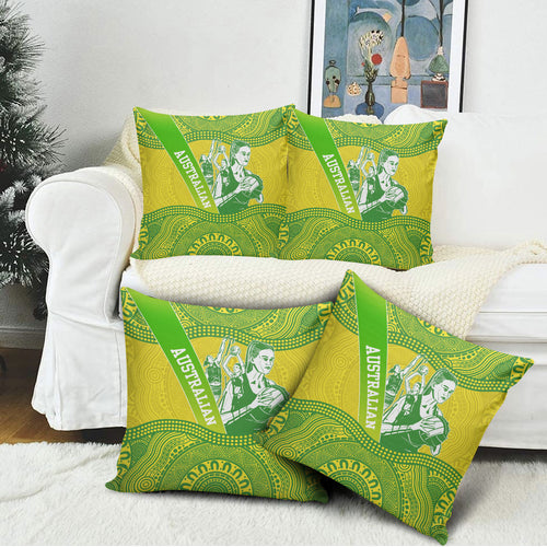 Australian Diamonds Netball Pillow Cover Indigenous Aboriginal Art Style Dot Pattern Graphics