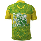 Australian Diamonds Netball Polo Shirt Indigenous Aboriginal Art Style Dot Pattern Graphics