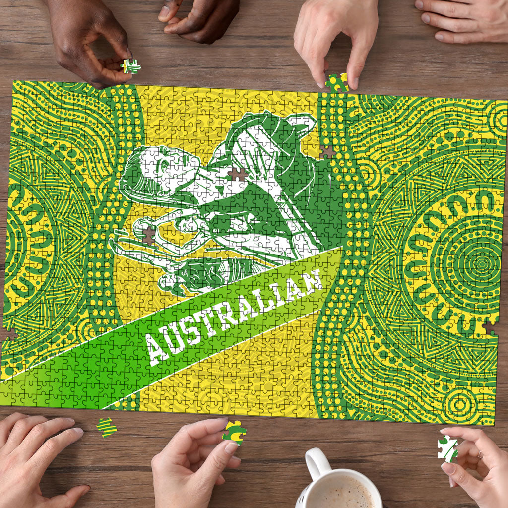 Australian Diamonds Netball Puzzle Indigenous Aboriginal Art Style Dot Pattern Graphics