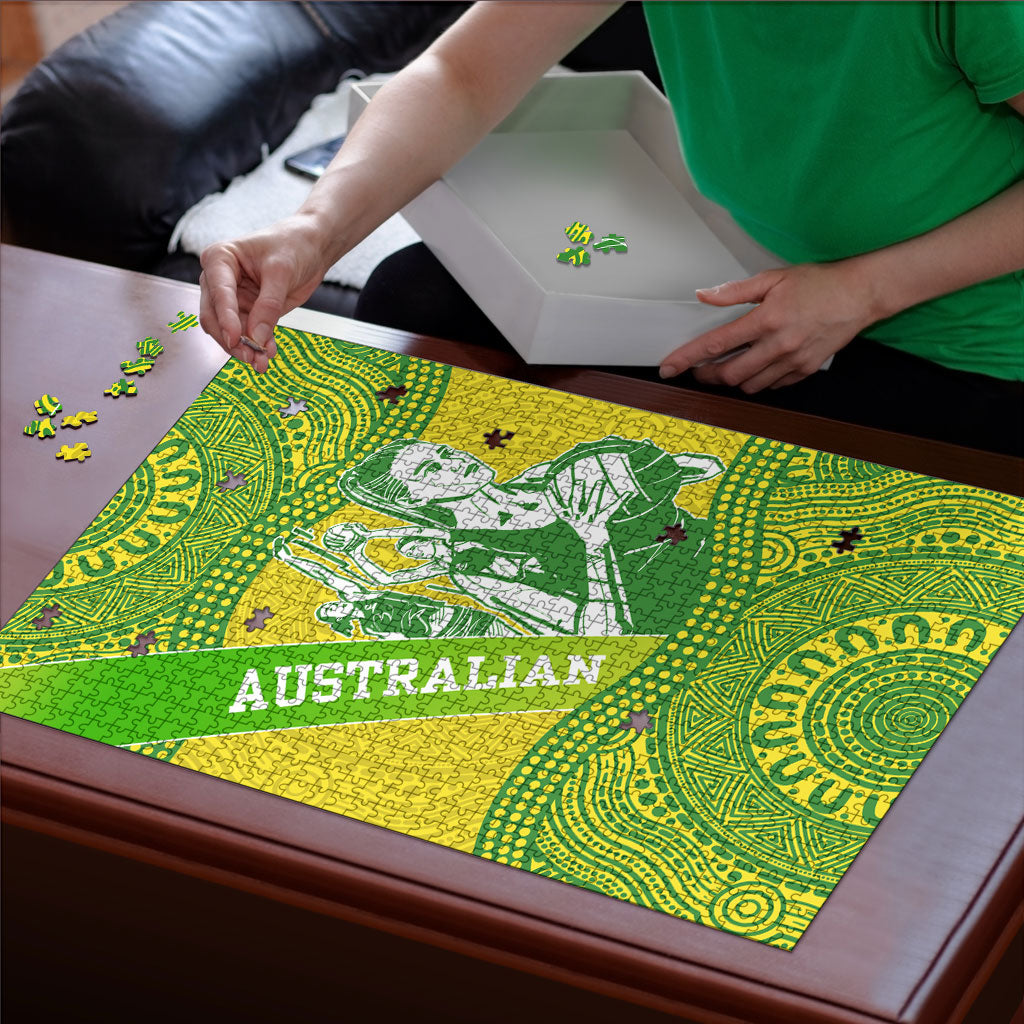 Australian Diamonds Netball Puzzle Indigenous Aboriginal Art Style Dot Pattern Graphics