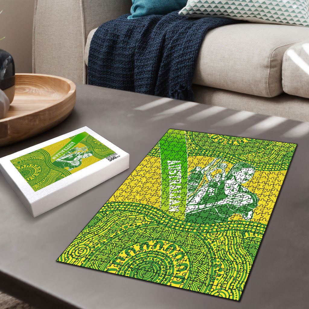 Australian Diamonds Netball Puzzle Indigenous Aboriginal Art Style Dot Pattern Graphics
