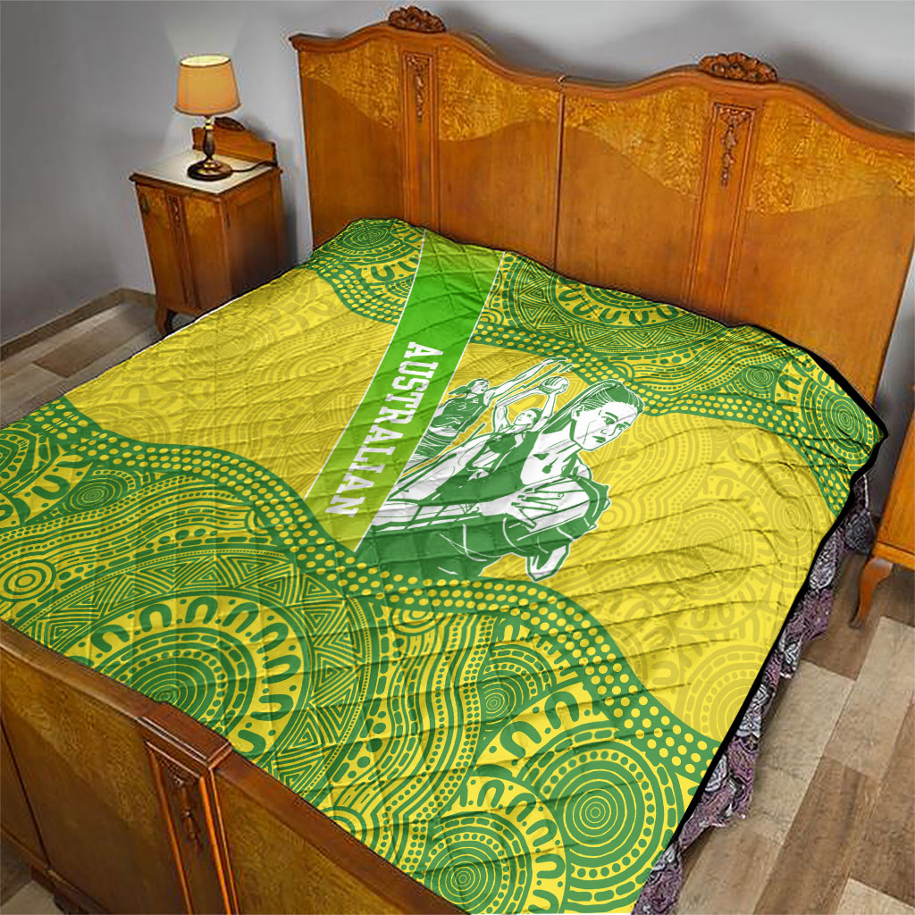 Australian Diamonds Netball Quilt Indigenous Aboriginal Art Style Dot Pattern Graphics