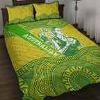 Australian Diamonds Netball Quilt Bed Set Indigenous Aboriginal Art Style Dot Pattern Graphics