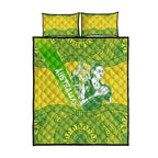 Australian Diamonds Netball Quilt Bed Set Indigenous Aboriginal Art Style Dot Pattern Graphics