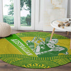 Australian Diamonds Netball Round Carpet Indigenous Aboriginal Art Style Dot Pattern Graphics