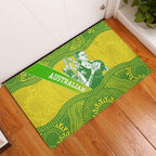 Australian Diamonds Netball Rubber Doormat Indigenous Aboriginal Art Style Dot Pattern Graphics