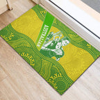 Australian Diamonds Netball Rubber Doormat Indigenous Aboriginal Art Style Dot Pattern Graphics