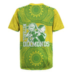 Australian Diamonds Netball Rugby Jersey Indigenous Aboriginal Art Style Dot Pattern Graphics