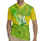 Australian Diamonds Netball Rugby Jersey Indigenous Aboriginal Art Style Dot Pattern Graphics