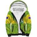 Australian Diamonds Netball Sherpa Hoodie Indigenous Aboriginal Art Style Dot Pattern Graphics