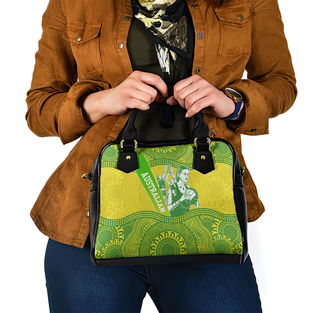 Australian Diamonds Netball Shoulder Handbag Indigenous Aboriginal Art Style Dot Pattern Graphics
