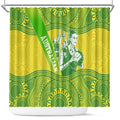Australian Diamonds Netball Shower Curtain Indigenous Aboriginal Art Style Dot Pattern Graphics