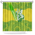 Australian Diamonds Netball Shower Curtain Indigenous Aboriginal Art Style Dot Pattern Graphics