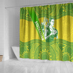 Australian Diamonds Netball Shower Curtain Indigenous Aboriginal Art Style Dot Pattern Graphics
