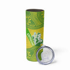 Australian Diamonds Netball Skinny Tumbler Indigenous Aboriginal Art Style Dot Pattern Graphics
