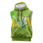 Australian Diamonds Netball Sleeveless Hoodie Indigenous Aboriginal Art Style Dot Pattern Graphics